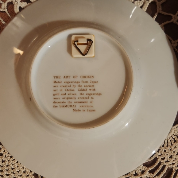 24k gold lined plates set of 3 - Picture 2 of 6